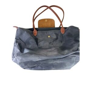 Longchamp Le Pliage Large Shoulder Tote Bag Black Made in France